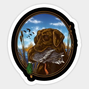 Duck Shirt - Labrador Retriever with Mallard Sticker